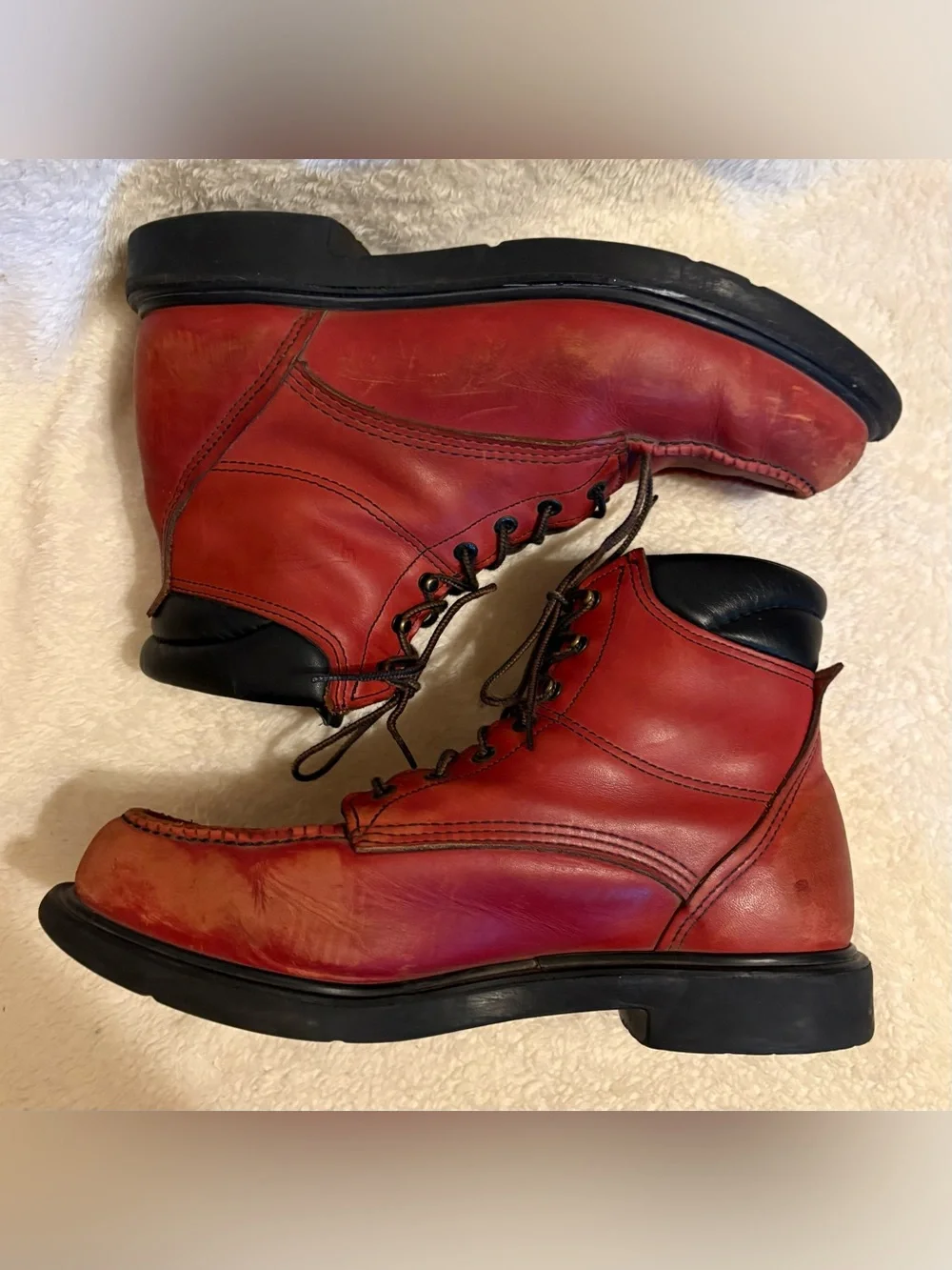 Men’s Red Wing 6” Supersole Soft Toe Red Moc Work Boots 11.5 USA Made 202